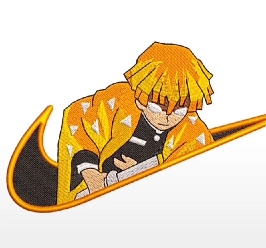 Alternative view of  Zenitsu in Nike Logo Parody 