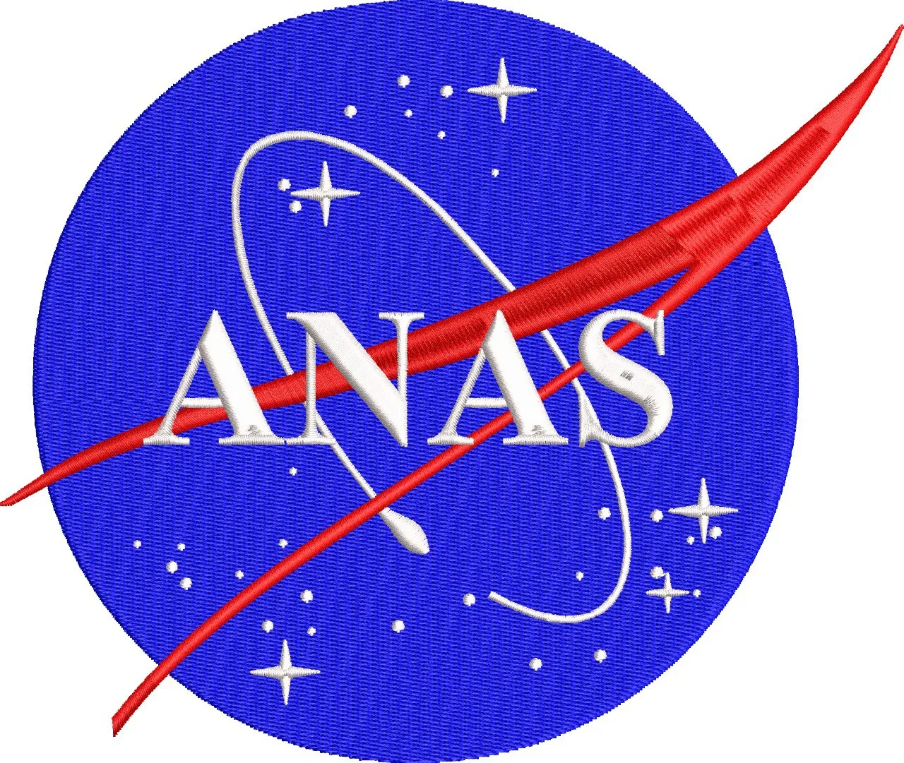 ANAS Parody of NASA Logo  embroidery pattern preview