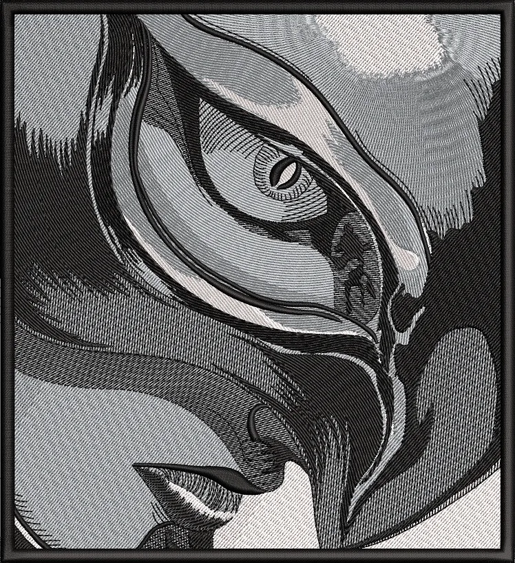  Abstract Eagle Face Embroidery Art  embroidery pattern preview