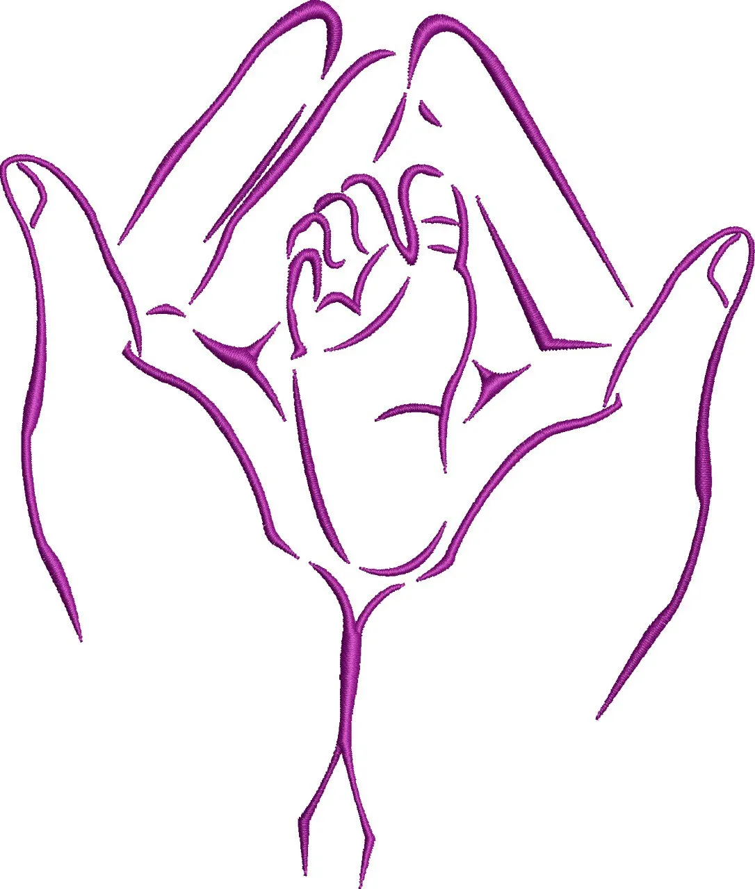  Adult Hands Holding Baby Hand Line Art  embroidery pattern preview