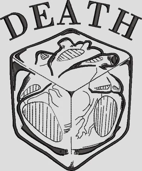 Anatomical Heart Cube with Death Text  embroidery pattern preview