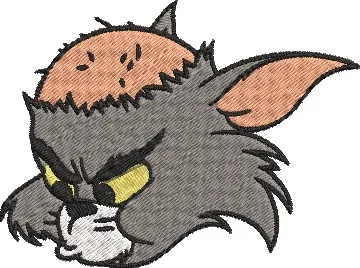  Angry Tom Head Patch  embroidery pattern preview