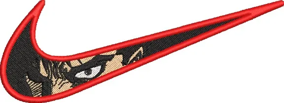  Anime Character Eyes in Nike Swoosh  embroidery pattern preview