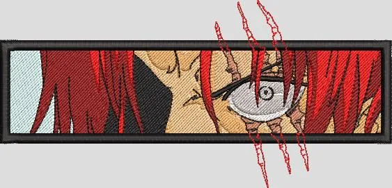  Anime Character with Red Hair and Scratch Marks  embroidery pattern preview