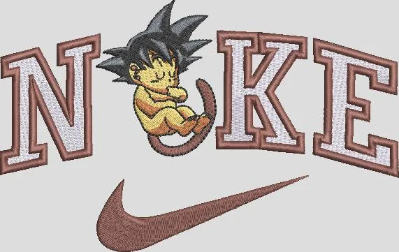  Baby Goku with Nike Logo Parody  embroidery pattern preview