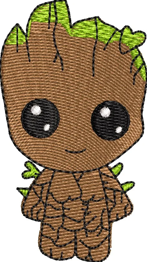  Baby Groot Chibi Embroidery  embroidery pattern preview