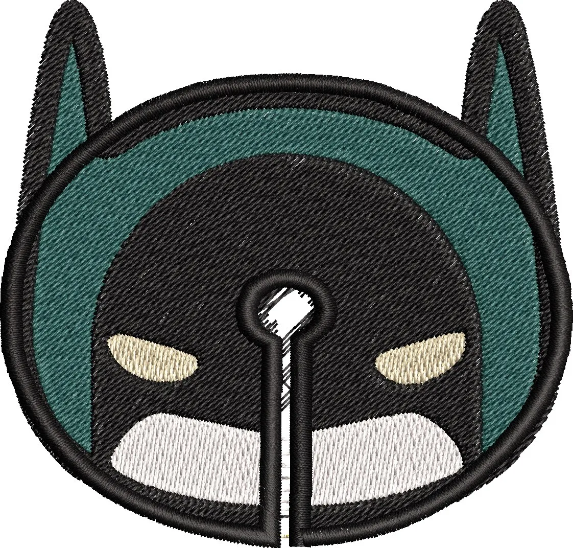  Batman Face with Keyhole Embroidery Patch  embroidery pattern preview