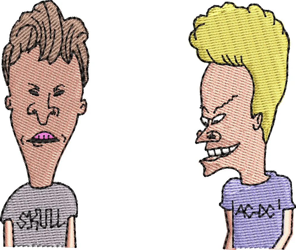  Beavis and Butt-Head Embroidered Style  embroidery pattern preview
