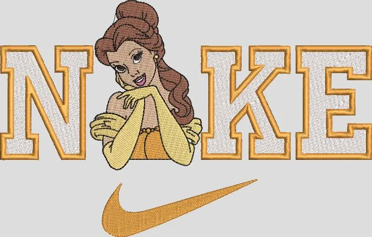  Belle Inside Nike Logo with Swoosh  embroidery pattern preview