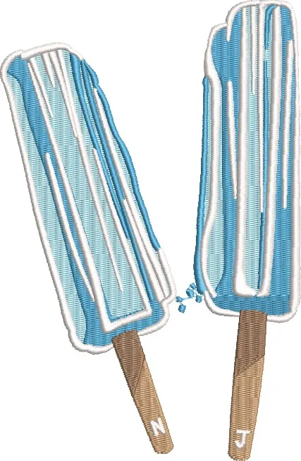  Blue Popsicles Embroidery Design  embroidery pattern preview