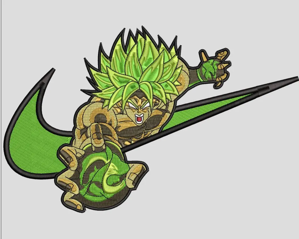  Broly in Nike Swoosh Logo Embroidery  embroidery pattern preview