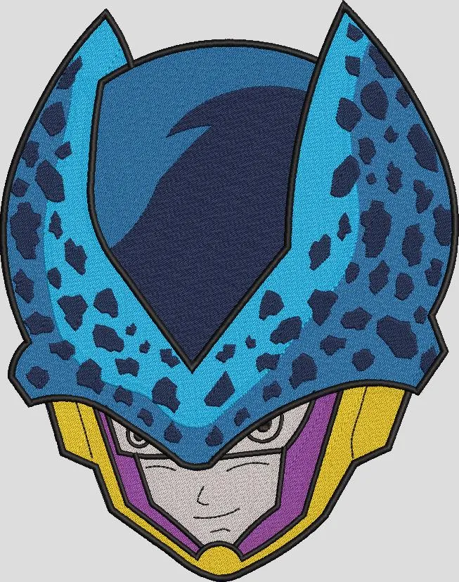  Cell Head Embroidery Patch  embroidery pattern preview