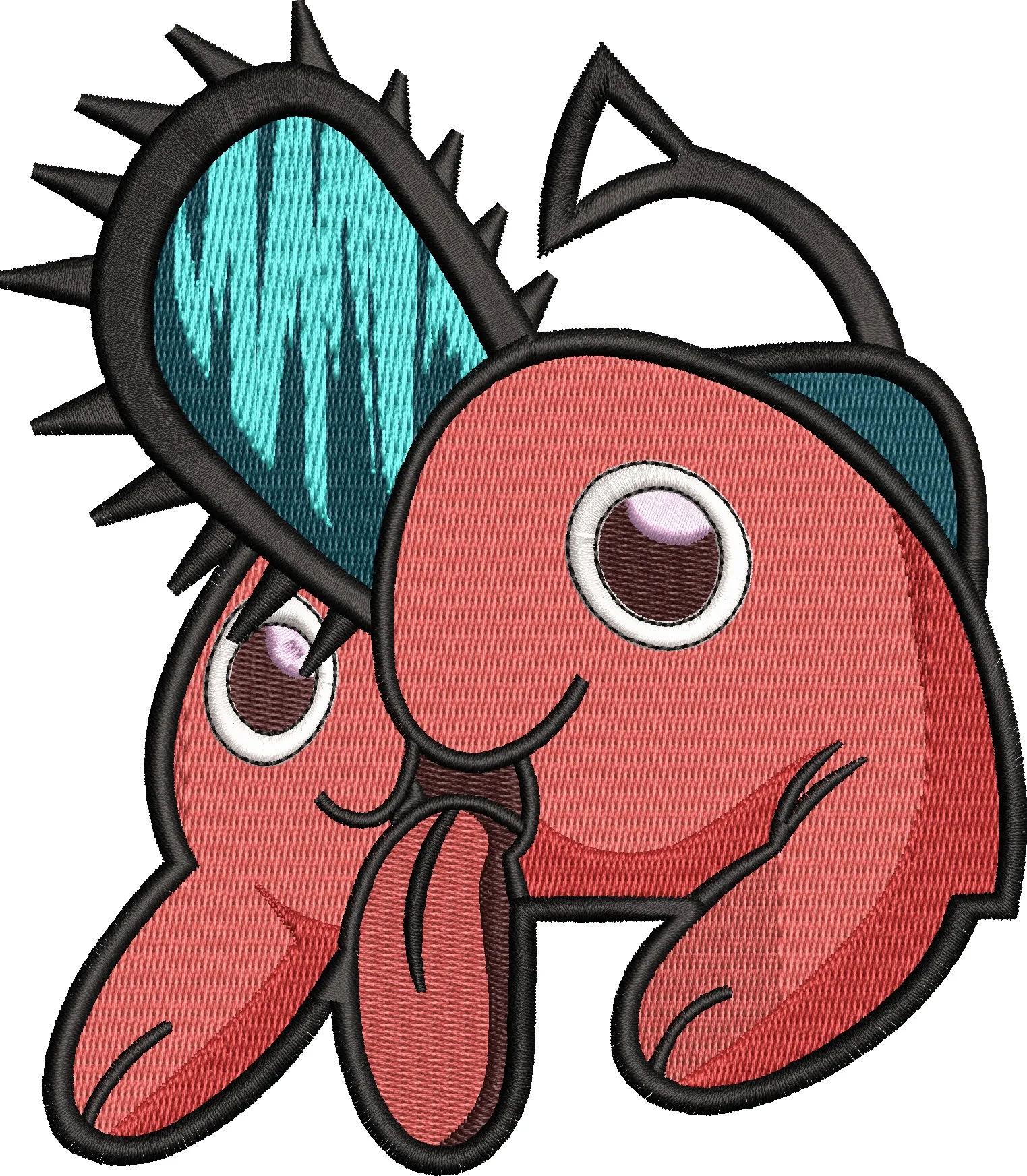  Chainsaw Devil Pochita Chibi Style  embroidery pattern preview