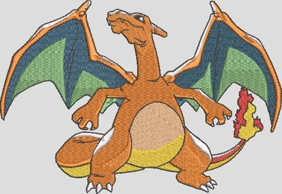  Charizard Embroidered Patch Style  embroidery pattern preview