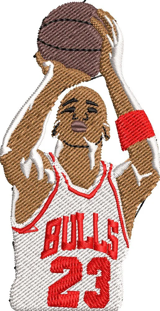  Chicago Bulls Number 23 Basketball Player Embroidery  embroidery pattern preview