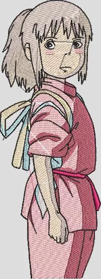  Chihiro from Spirited Away Embroidery  embroidery pattern preview