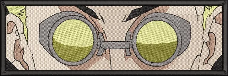  Close Up Blond Anime Character with Goggles  embroidery pattern preview