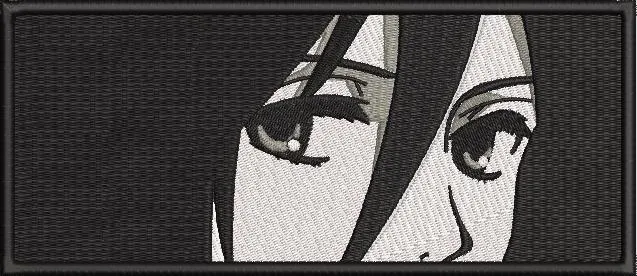  Close Up Eyes Anime Style Embroidery Patch  embroidery pattern preview