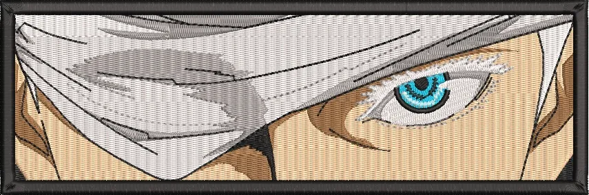  Close Up Gojo Satoru Eye Embroidery Patch  embroidery pattern preview