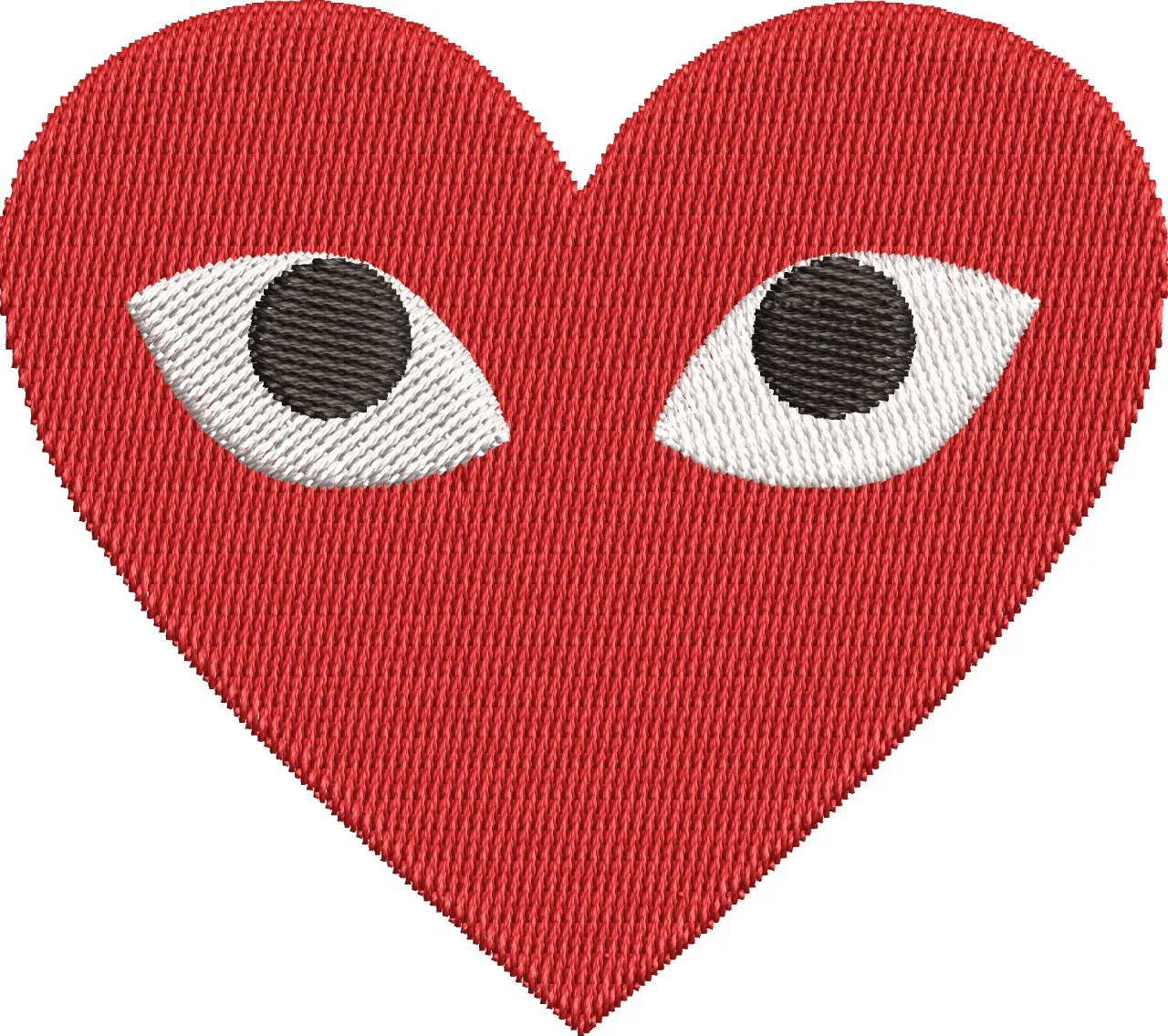  Comme des Garcons Heart Eyes Logo  embroidery pattern preview