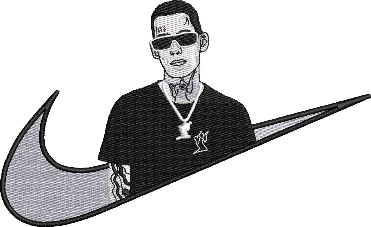  Cool Guy Inside Nike Swoosh  embroidery pattern preview