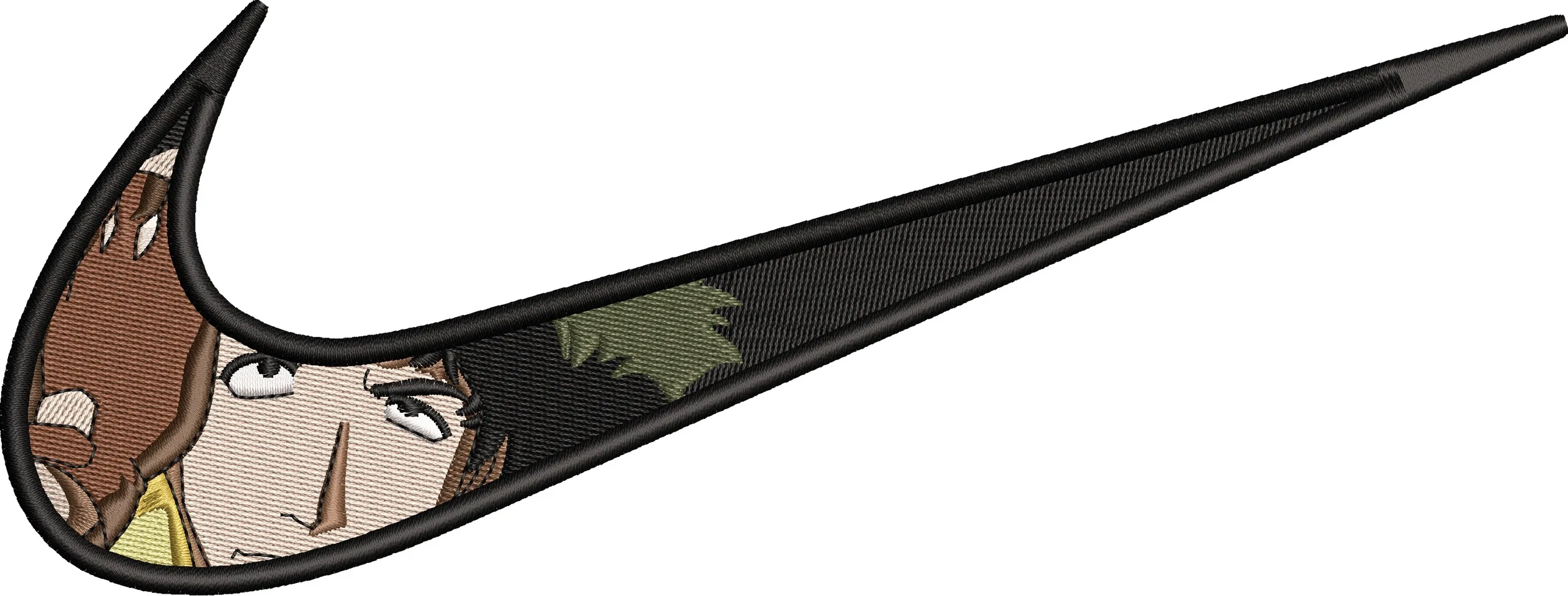  Cowboy Bebop Characters in Nike Swoosh  embroidery pattern preview