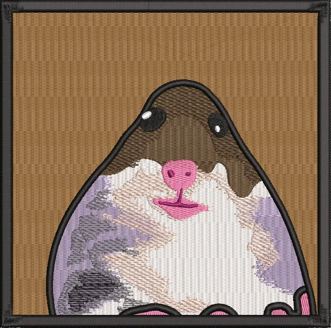  Cute Guinea Pig Portrait Embroidery  embroidery pattern preview