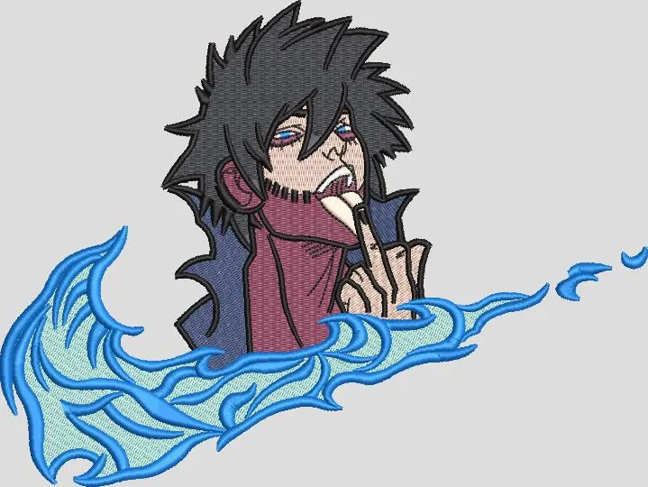  Dabi with Blue Flames Embroidery  embroidery pattern preview