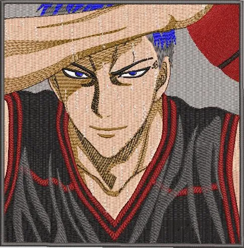  Daiki Aomine Embroidered Basketball Portrait  embroidery pattern preview