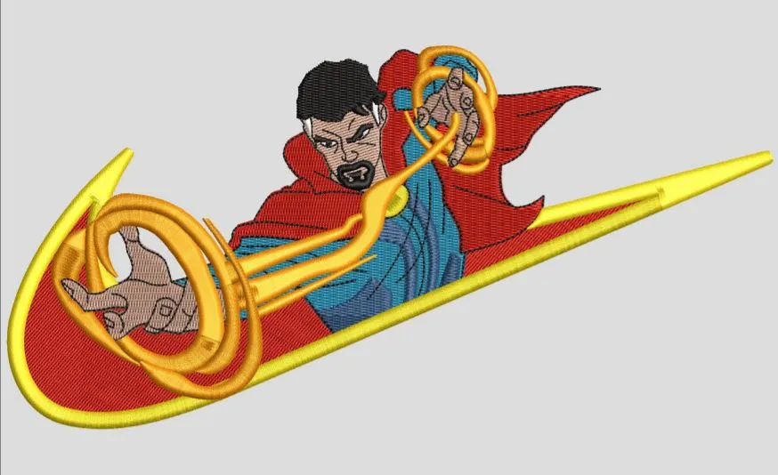  Doctor Strange in Nike Logo  embroidery pattern preview
