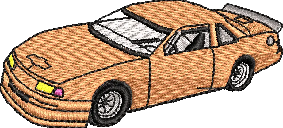  Embroidered Chevrolet Race Car  embroidery pattern preview