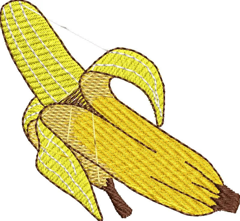  Embroidered Peeled Banana  embroidery pattern preview