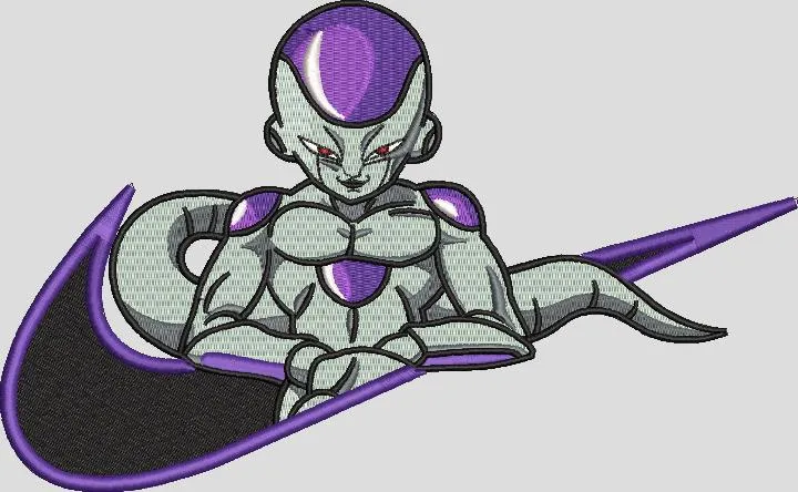  Frieza in Purple Nike Swoosh  embroidery pattern preview