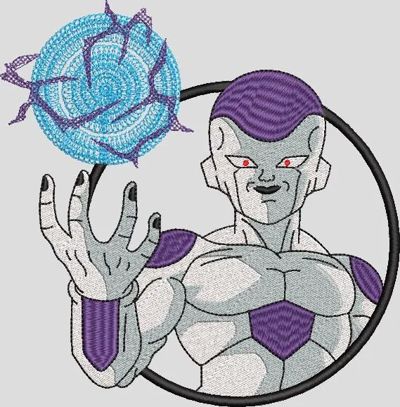  Frieza with Energy Ball Dragon Ball Embroidery  embroidery pattern preview