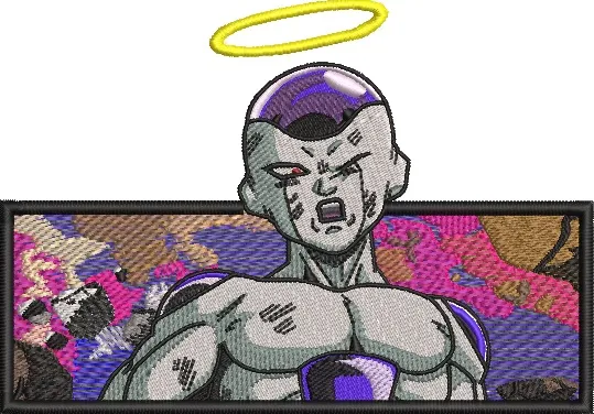  Frieza with Halo Embroidered Patch  embroidery pattern preview