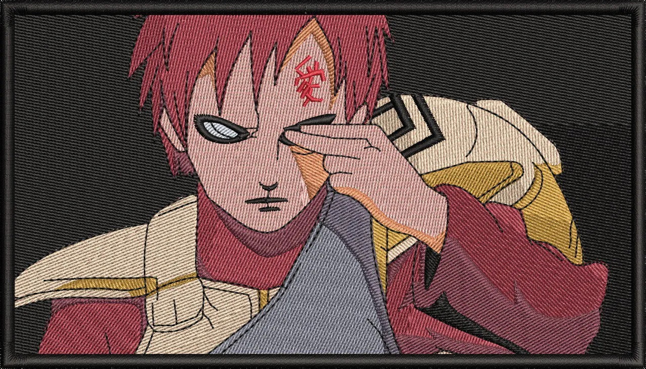  Gaara Sand Manipulation Embroidery Patch  embroidery pattern preview