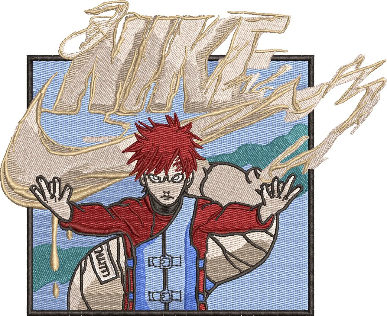  Gaara with Nike Logo Embroidery  embroidery pattern preview