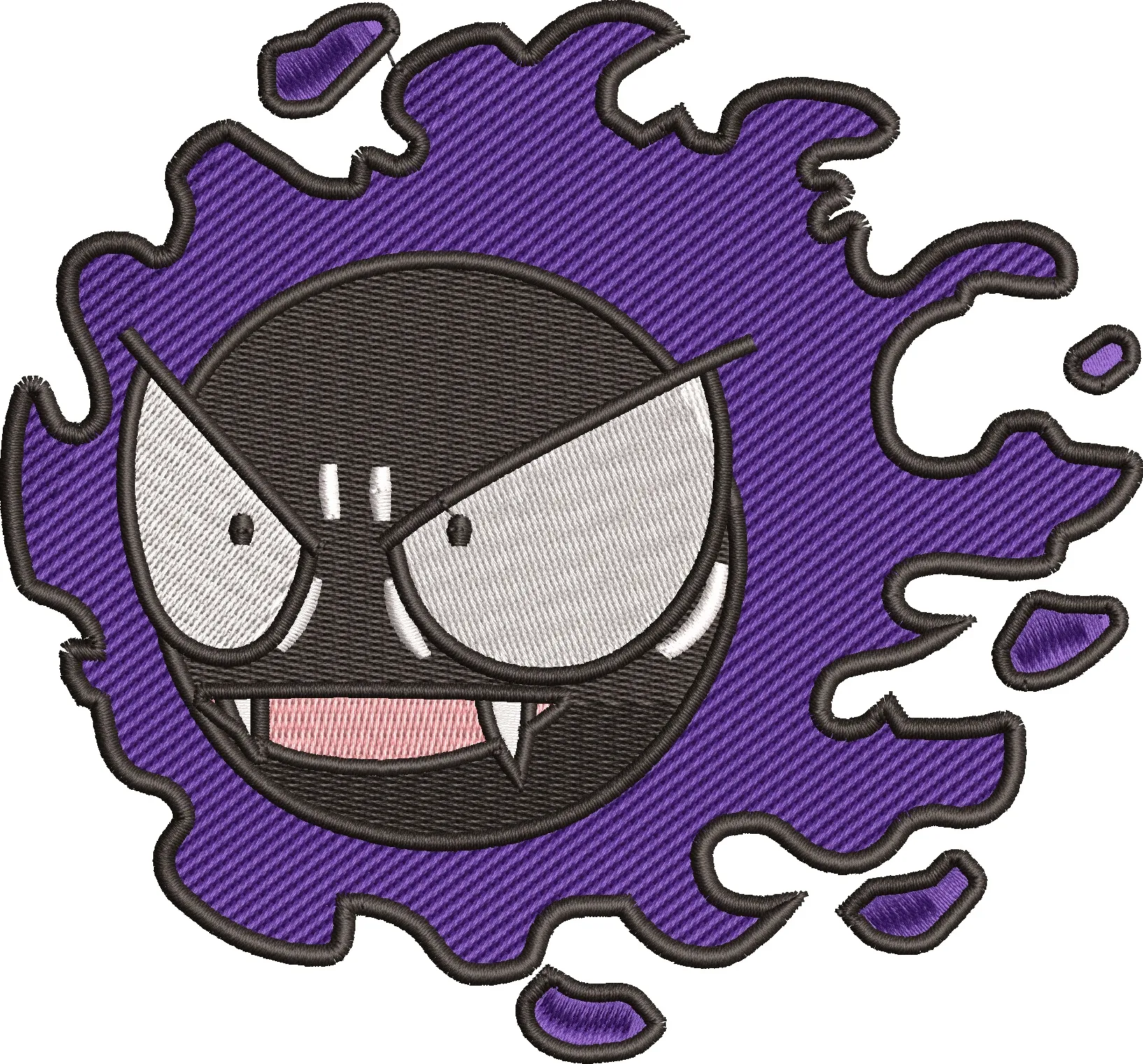  Gastly Embroidered Patch Style  embroidery pattern preview