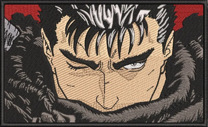  Guts Berserk Intense Portrait Embroidery  embroidery pattern preview