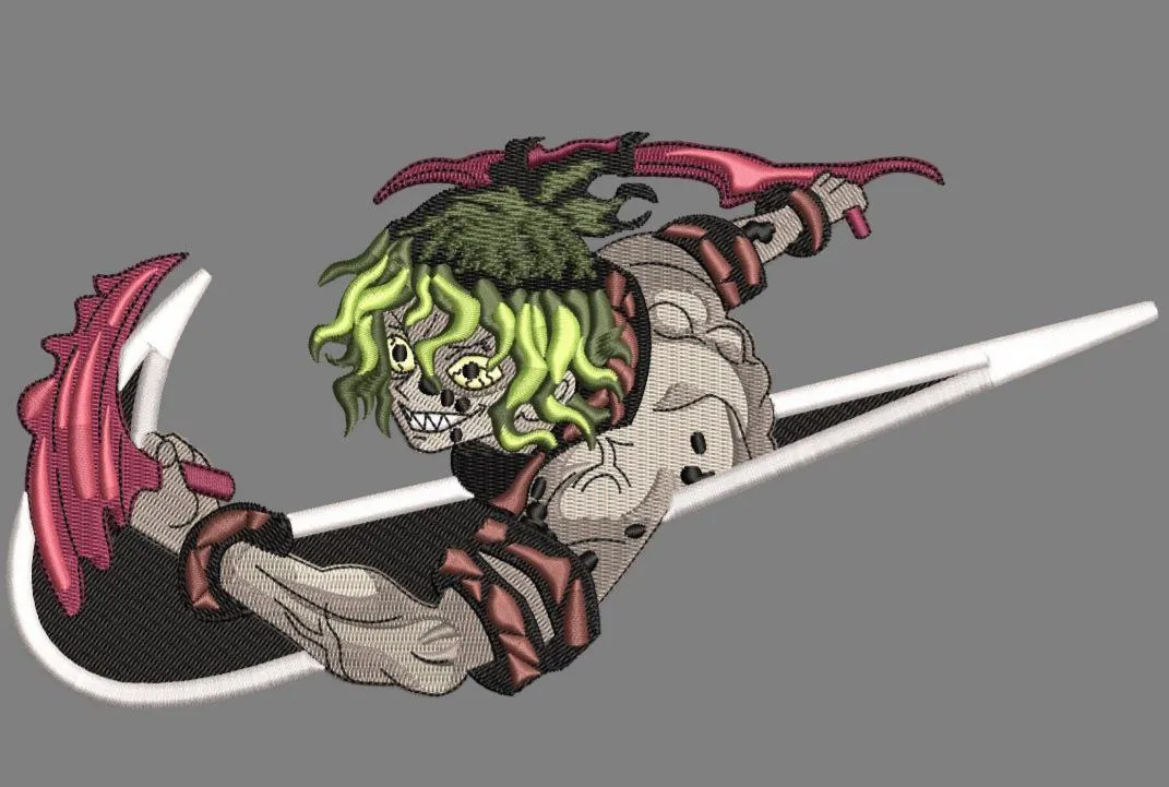  Gyutaro in Nike Swoosh Embroidery  embroidery pattern preview