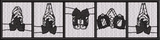  Hands Spell Out Love in Sign Language  embroidery pattern preview