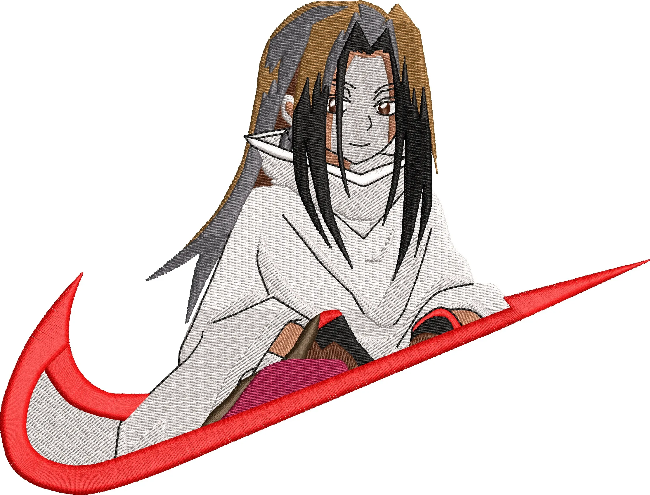  Hao Asakura Sitting in Nike Swoosh  embroidery pattern preview