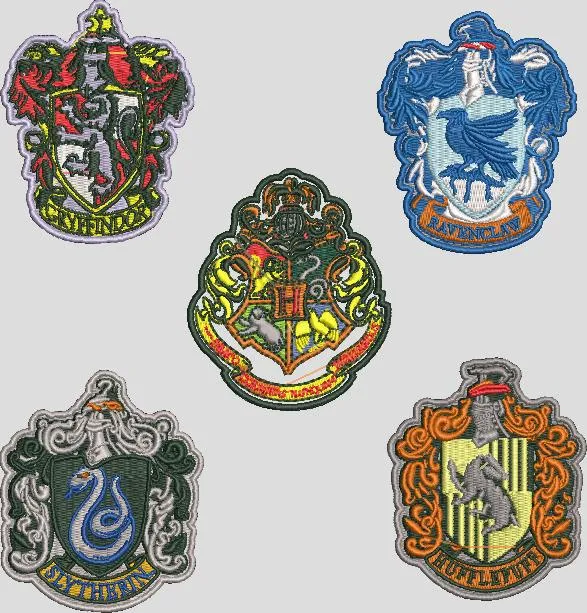  Harry Potter Hogwarts House Crests Embroidered Patches  embroidery pattern preview