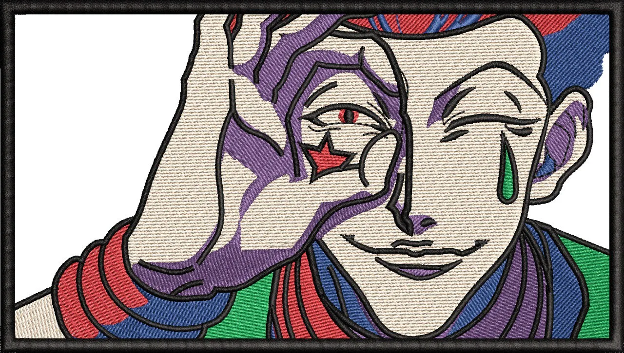  Hisoka Portrait Embroidery Style  embroidery pattern preview