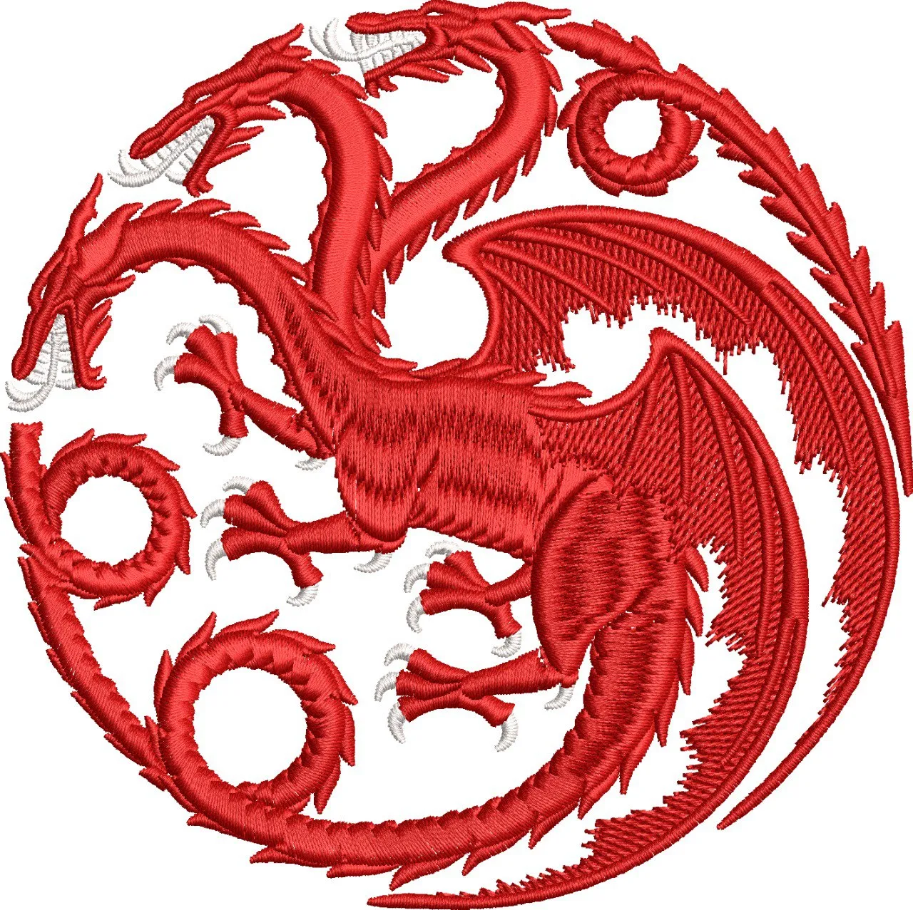  House Targaryen Sigil Embroidery  embroidery pattern preview