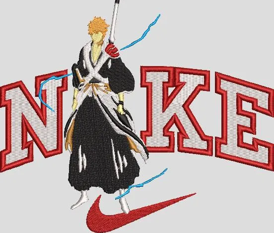  Ichigo Kurosaki with Nike Logo Embroidery  embroidery pattern preview