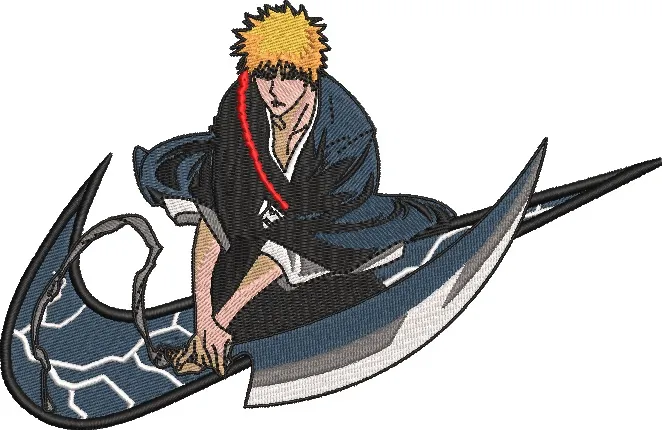  Ichigo Kurosaki with Zangetsu Blade Embroidery  embroidery pattern preview