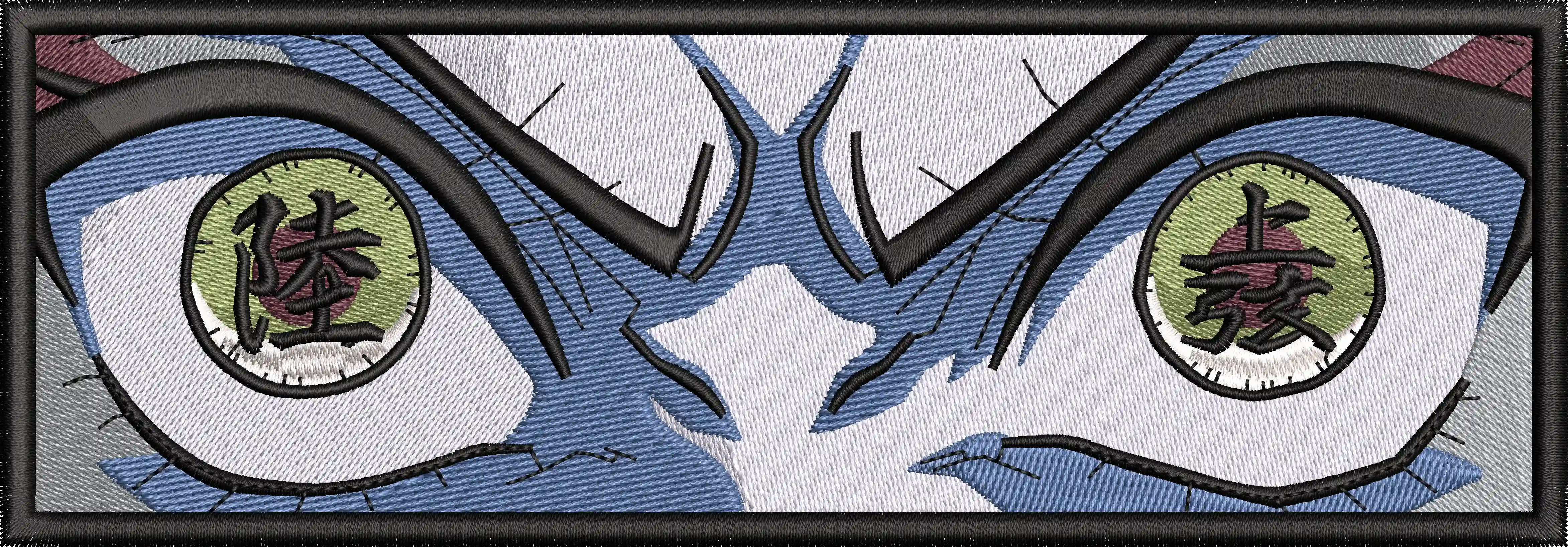  Intense Anime Eyes Close Up Embroidered Patch  embroidery pattern preview
