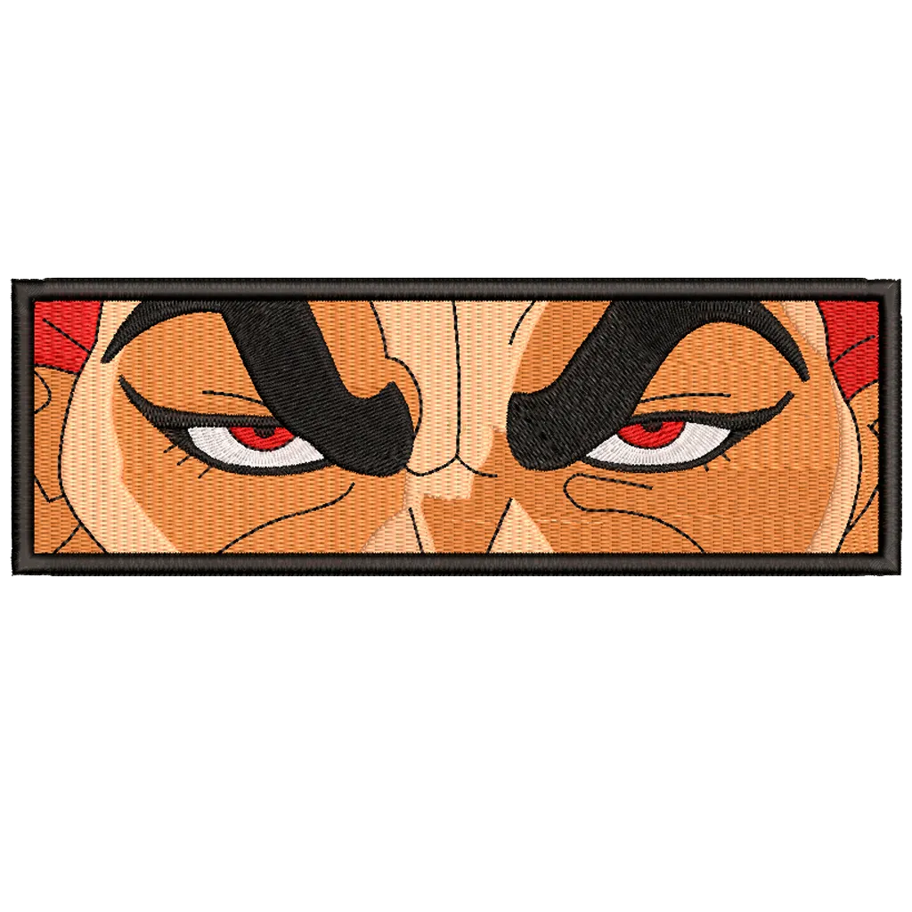  Intense Anime Eyes Closeup Rectangular Patch  embroidery pattern preview