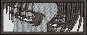  Intense Anime Eyes with Black Bangs  embroidery pattern preview